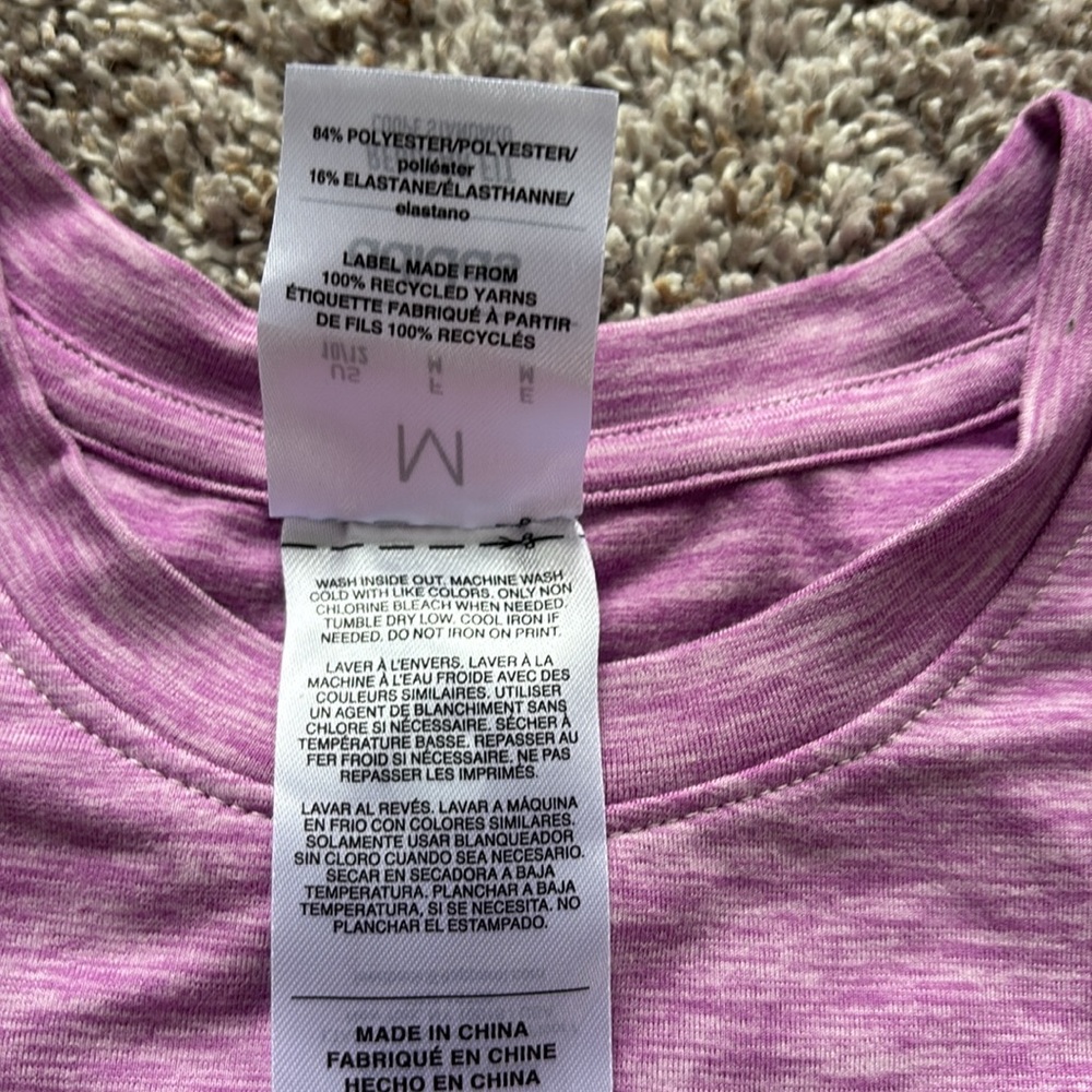 NWT Girls Adidas Purple Long Sleeve Tee - Picture 9 of 9